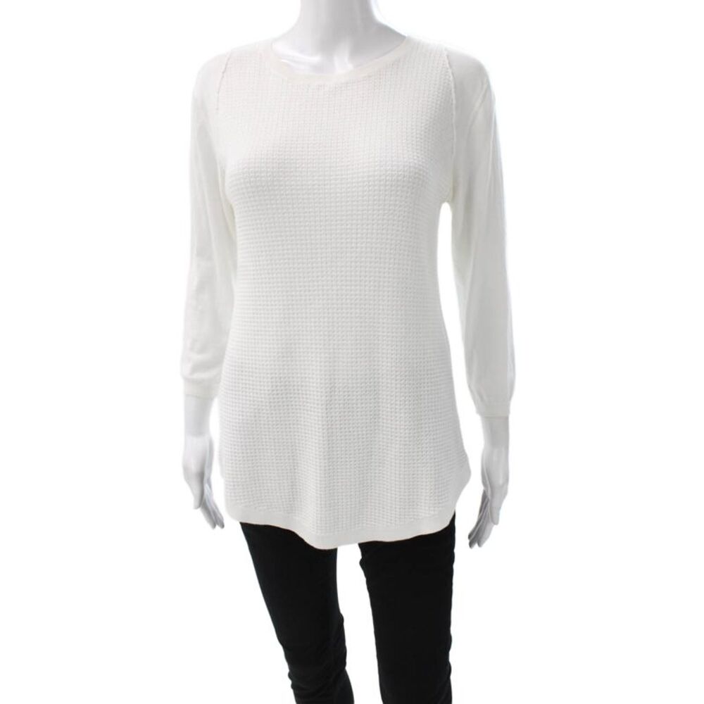 Cotton By Autumn Cashmere Womens White T-Shirt Long Sleeve Size M